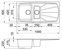 Кухонная мойка Elleci Living 475 G59 Antracite