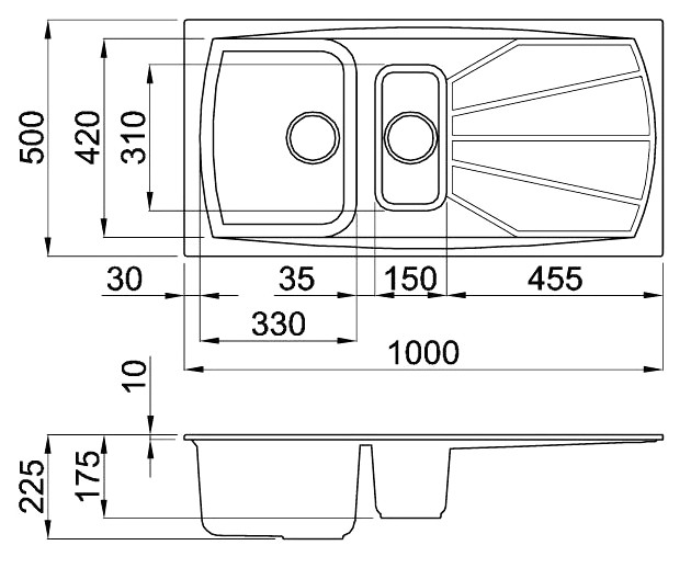Кухонная мойка Elleci Living 475 G59 Antracite