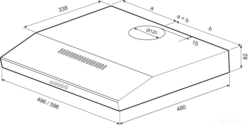 Вытяжка Krona Ermina 500 PB (белый)