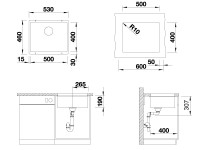 Кухонная мойка Blanco Subline 500-U (белый)