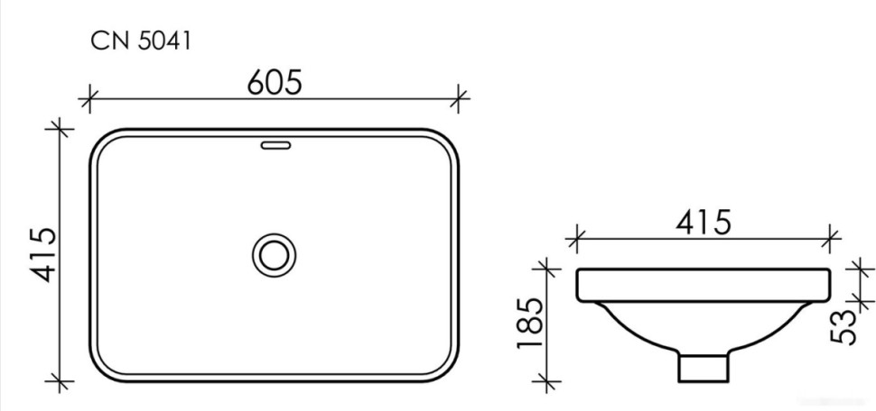 Умывальник Ceramica Nova Element CN5041 Умывальник Ceramica Nova Element CN5041