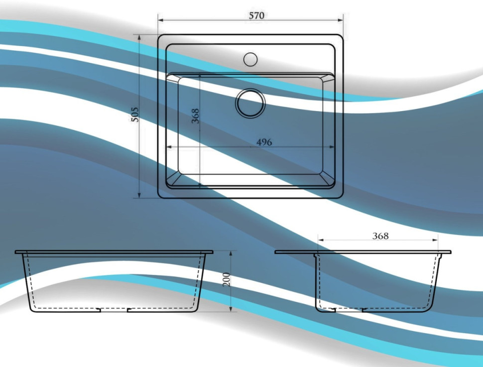 Кухонная мойка Berge BR-5750 + Like F8007122 (черный) Кухонная мойка Berge BR-5750 + Like F8007122 (черный)