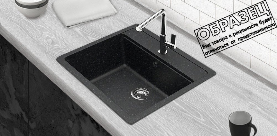 Кухонная мойка Berge BR-5750 + Like F8007122 (черный) Кухонная мойка Berge BR-5750 + Like F8007122 (черный)