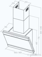 Вытяжка AKPO Kastos II 60 WK-9 (черный)