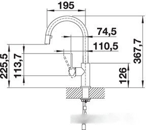 Смеситель Blanco Candor-S 523121 (нержавеющая сталь) Смеситель Blanco Candor-S 523121 (нержавеющая сталь)