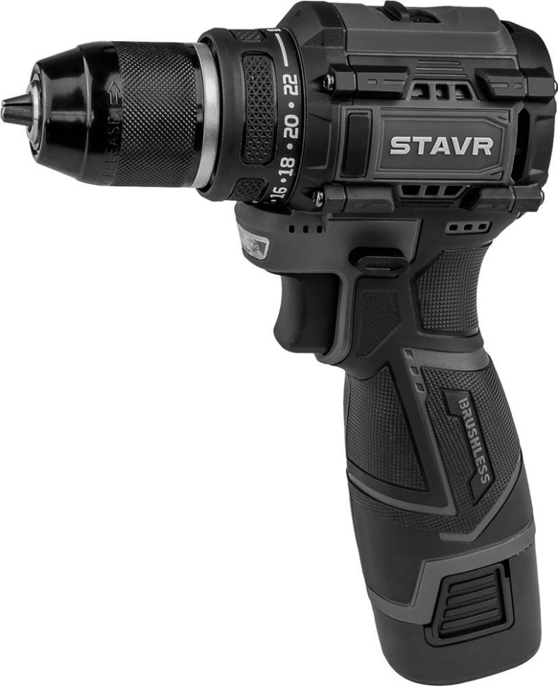 Дрель-шуруповерт Ставр SDD 12BL-2K (с 2-мя АКБ, кейс)