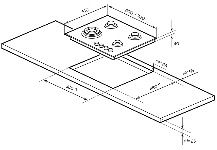 Варочная панель LEX GVG 640-1 BBL Варочная панель LEX GVG 640-1 BBL