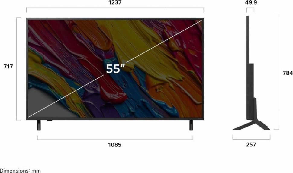 Телевизор LG QNED AI QNED82 55QNED82A6B Телевизор LG QNED AI QNED82 55QNED82A6B