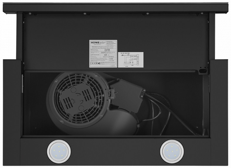 Вытяжка HOMSair Flat 60 Glass (черный) Вытяжка HOMSair Flat 60 Glass (черный)
