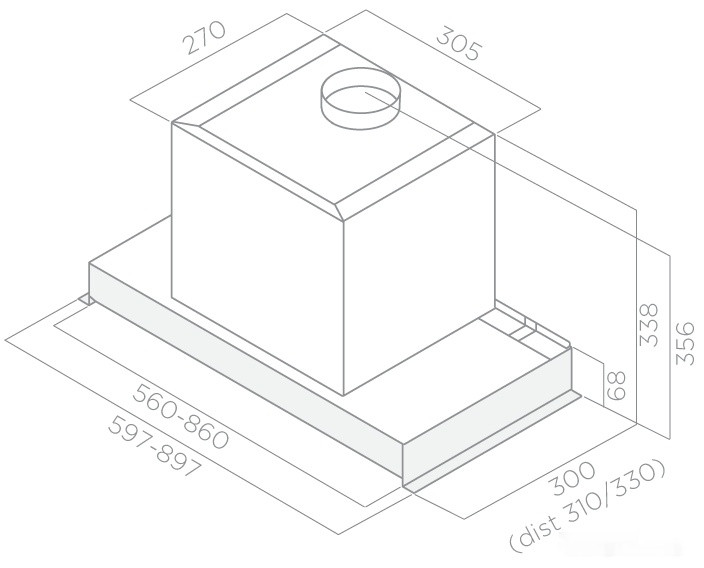 Вытяжка Elica Glass Out IX/A/60 [PRF0109787]