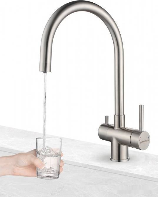 Смеситель Paulmark Heller He213218-SS (нержавеющая сталь) Смеситель Paulmark Heller He213218-SS (нержавеющая сталь)