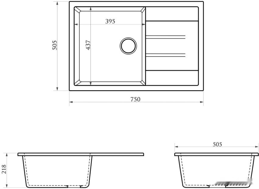 Кухонная мойка Berge BR-7603 (песочный матовый) Кухонная мойка Berge BR-7603 (песочный матовый)