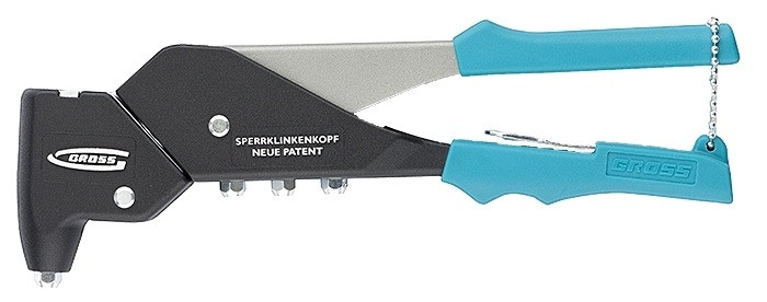 Литой усиленный поворотный заклёпочник 2,4-4,8 мм Gross 40405