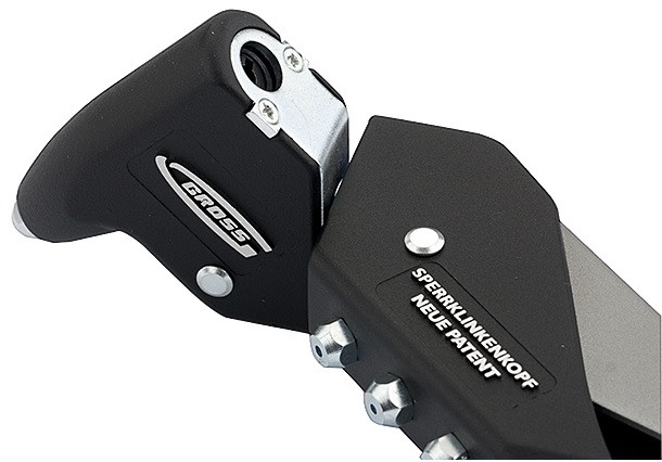 Литой усиленный поворотный заклёпочник 2,4-4,8 мм Gross 40405