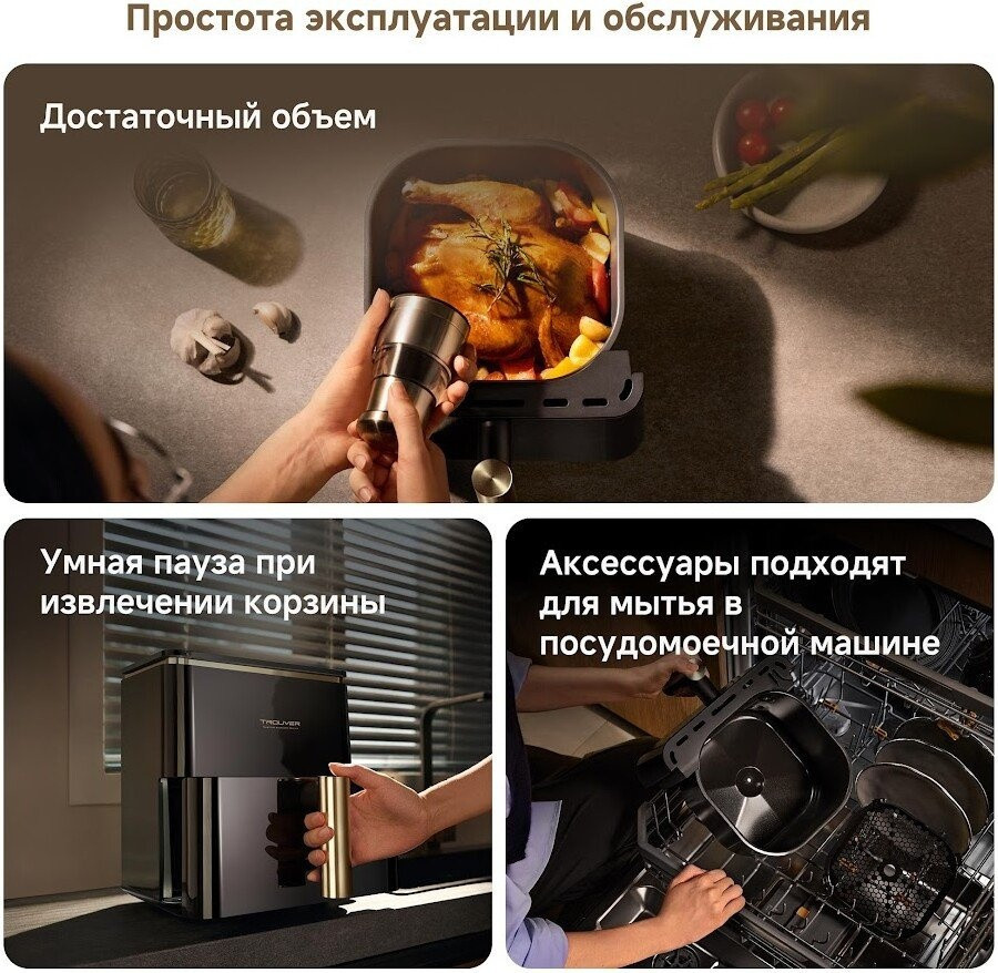 Аэрогриль Trouver Air Fryer Metalish AF10 Pro (черный) Аэрогриль Trouver Air Fryer Metalish AF10 Pro (черный)
