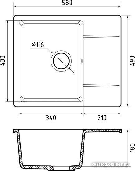 Кухонная мойка GranFest Urban GF-UR-258L (белый) Кухонная мойка GranFest Urban GF-UR-258L (белый)