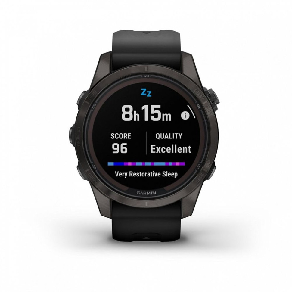 Умные часы Garmin Fenix 7S Pro Solar (серебро/графит)