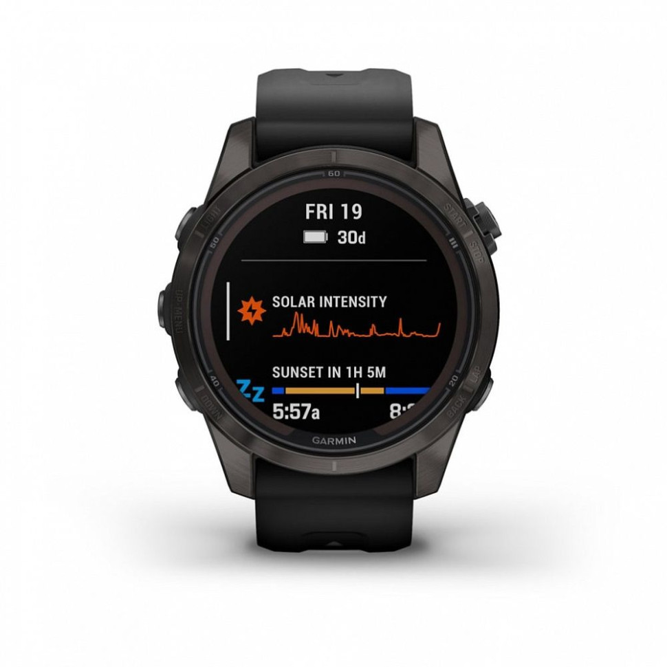 Умные часы Garmin Fenix 7S Pro Solar (серебро/графит)