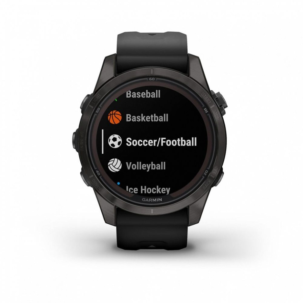 Умные часы Garmin Fenix 7S Pro Solar (серебро/графит)