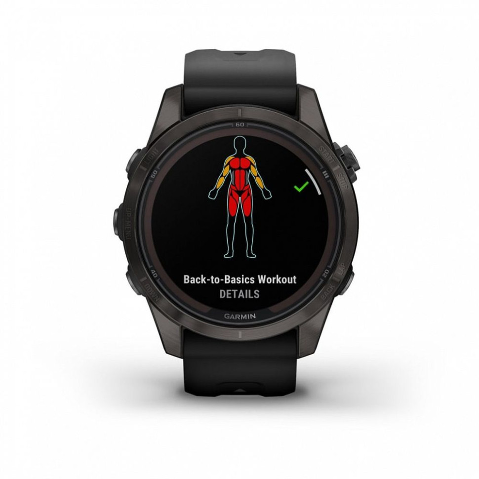 Умные часы Garmin Fenix 7S Pro Solar (серебро/графит)
