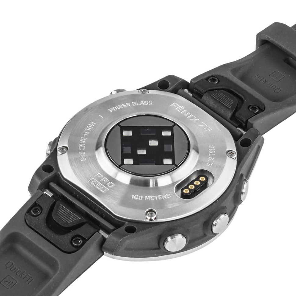 Умные часы Garmin Fenix 7S Pro Solar (серебро/графит)