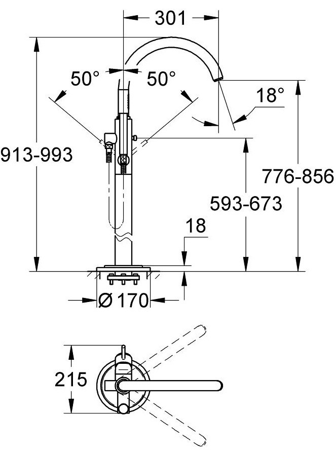 Смеситель Grohe Atrio 32653 002 Смеситель Grohe Atrio 32653 002