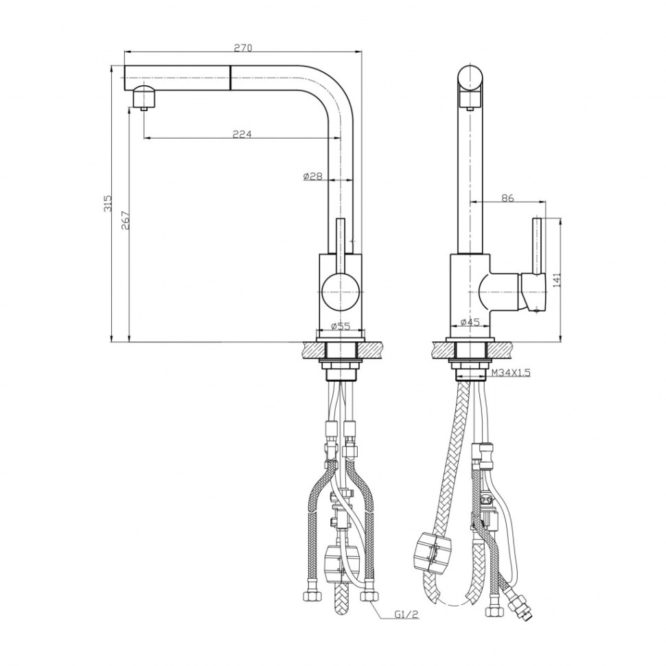 Смеситель Gross Aqua ExtraPlus 3145609С Смеситель Gross Aqua ExtraPlus 3145609С