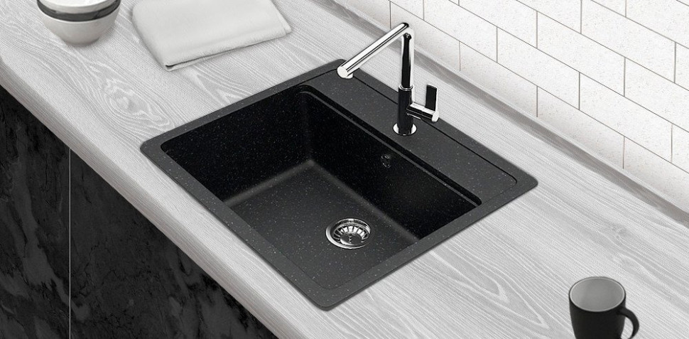 Кухонная мойка Berge BR-5750 (черный матовый) Кухонная мойка Berge BR-5750 (черный матовый)