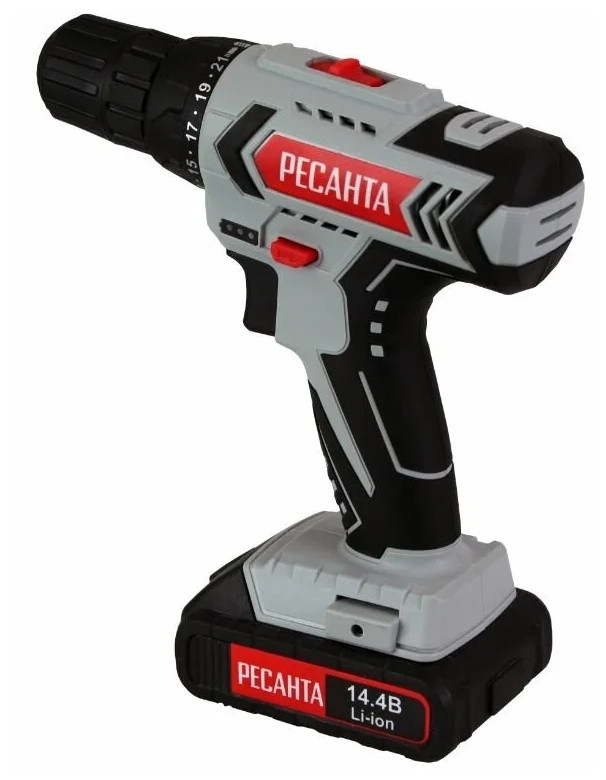 Дрель-шуруповерт Ресанта ДА-14-2ЛК (с 2-мя АКБ, кейс) Дрель-шуруповерт Ресанта ДА-14-2ЛК (с 2-мя АКБ, кейс)