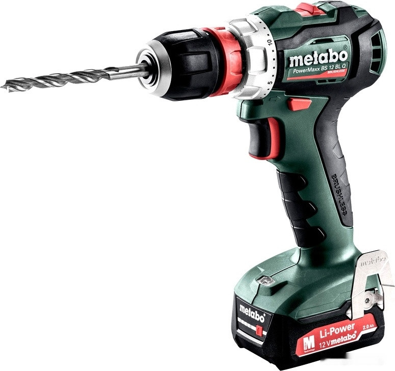 Дрель-шуруповерт Metabo PowerMaxx BS 12 BL Q 601039500 (с 2-мя АКБ 2 Ah, кейс)