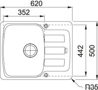 Кухонная мойка Franke Antea AZG 611-62 (белый)