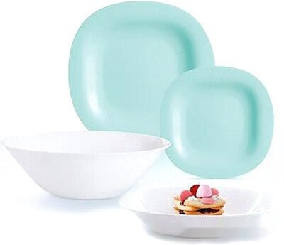 Набор тарелок Luminarc Carine Light Turquoise&White P7627