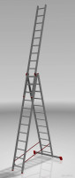 Лестница-стремянка Новая Высота NV 323 трёхсекционная профессиональная 3x12 ступеней