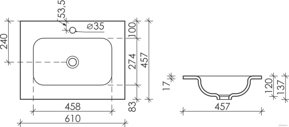 Умывальник Ceramica Nova Element CN7011 Умывальник Ceramica Nova Element CN7011