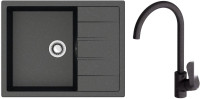 Кухонная мойка Berge BR-6502 + Like F8007122 (черный)