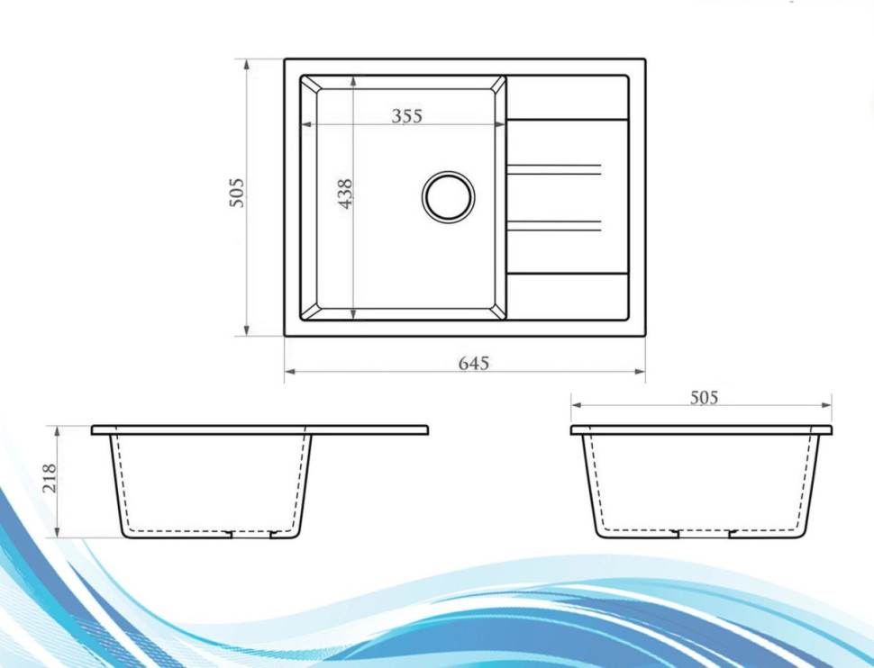 Кухонная мойка Berge BR-6502 + Like F8007122 (черный) Кухонная мойка Berge BR-6502 + Like F8007122 (черный)