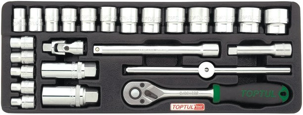 Набор торцевых головок Toptul GCAT2502 25 предметов