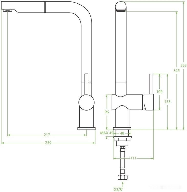 Смеситель Laveo Luna BLZ 069D