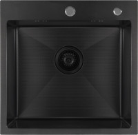 Кухонная мойка Basic CL DS Decor 50x50 (черный, коландер, дозатор)