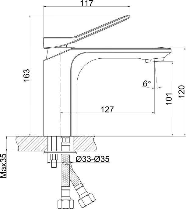 Умывальник Cersanit Como 60 S-UM-COM60/1-w + 63050