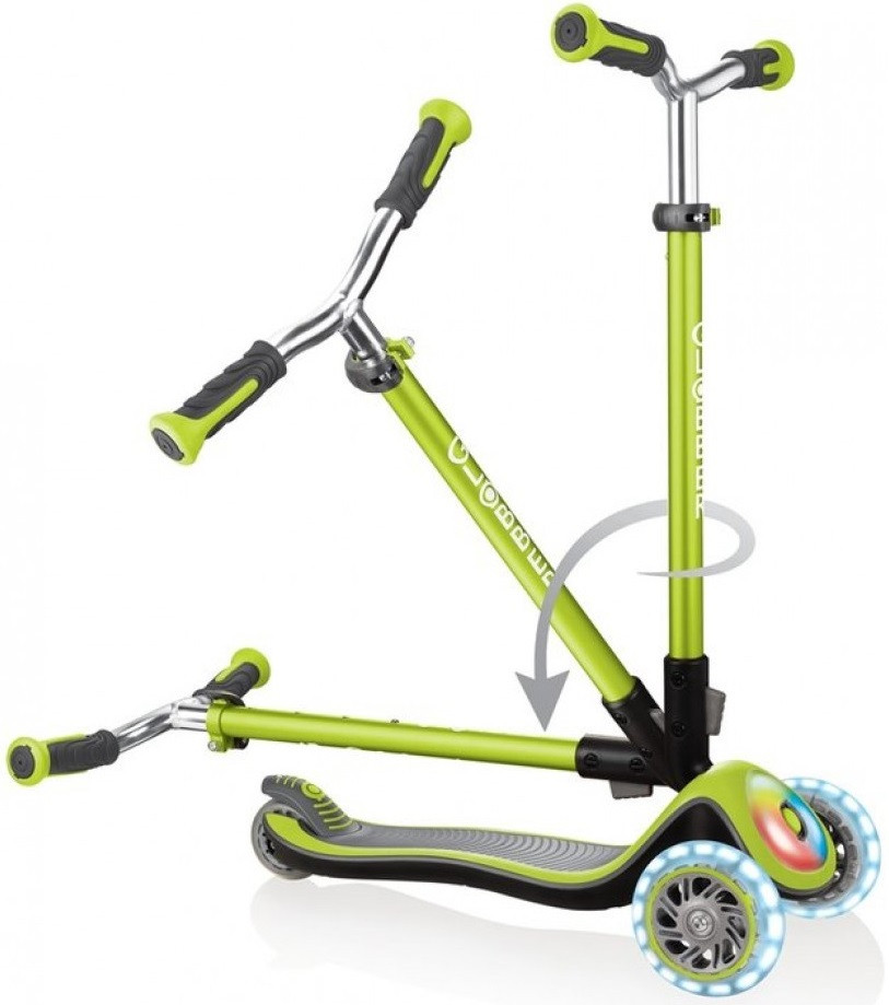 Самокат Globber Elite Deluxe Lights (зеленый) Самокат Globber Elite Deluxe Lights (зеленый)