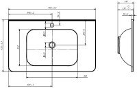 Умывальник Belux Терра 800 Лайт