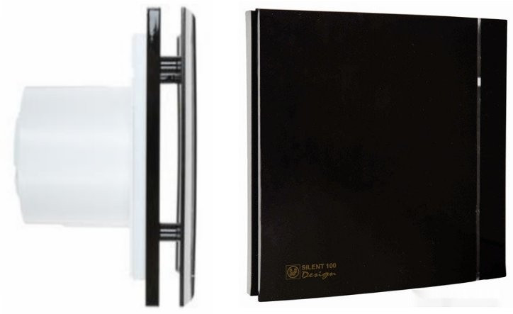 Осевой вентилятор Soler & Palau Silent-100 CHZ Black Design 5210402300-434600 Осевой вентилятор Soler & Palau Silent-100 CHZ Black Design 5210402300-434600