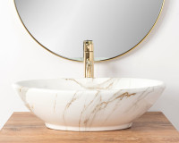 Умывальник Rea Pamela Shiny Aiax Marmur U9685