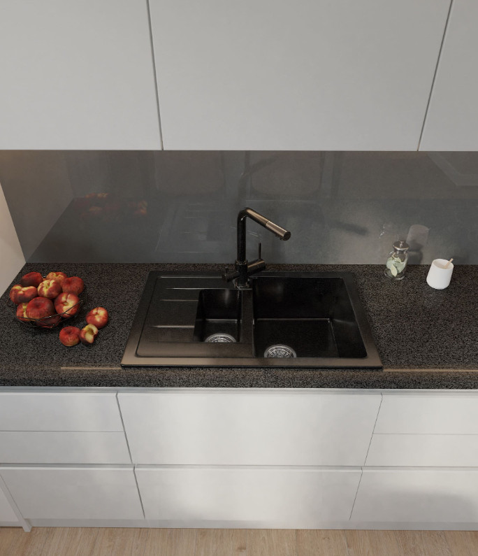 Кухонная мойка GranFest GF-Q775KL (черный) Кухонная мойка GranFest GF-Q775KL (черный)