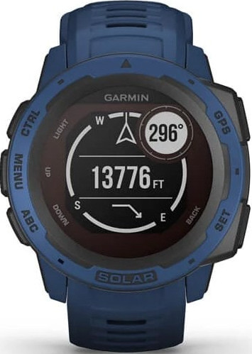 Умные часы Garmin Instinct Solar (голубой прилив)