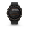 Умные часы Garmin Fenix 8 Solar, Sapphire 47мм (титановый угольно-серый DLC с черным ремешком)