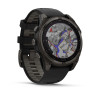 Умные часы Garmin Fenix 8 Solar, Sapphire 47мм (титановый угольно-серый DLC с черным ремешком)