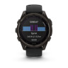 Умные часы Garmin Fenix 8 Solar, Sapphire 47мм (титановый угольно-серый DLC с черным ремешком)