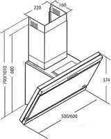 Вытяжка AKPO Kastos WK-4 60 BK